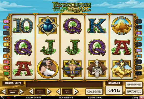 Du kan pr?ve Leprechaun goes Egypt af for fiktive penge, inden du spiller slottet p? dit bedste danske online casino