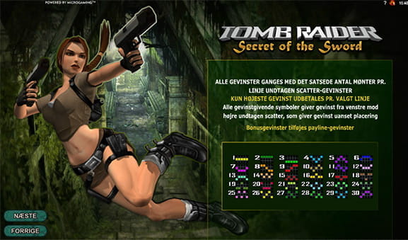 Du kan vinde penge p? Tomb Raider 2 hos Maria Casino