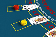 A casino blackjack game.