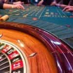 Roulette table in a casino.