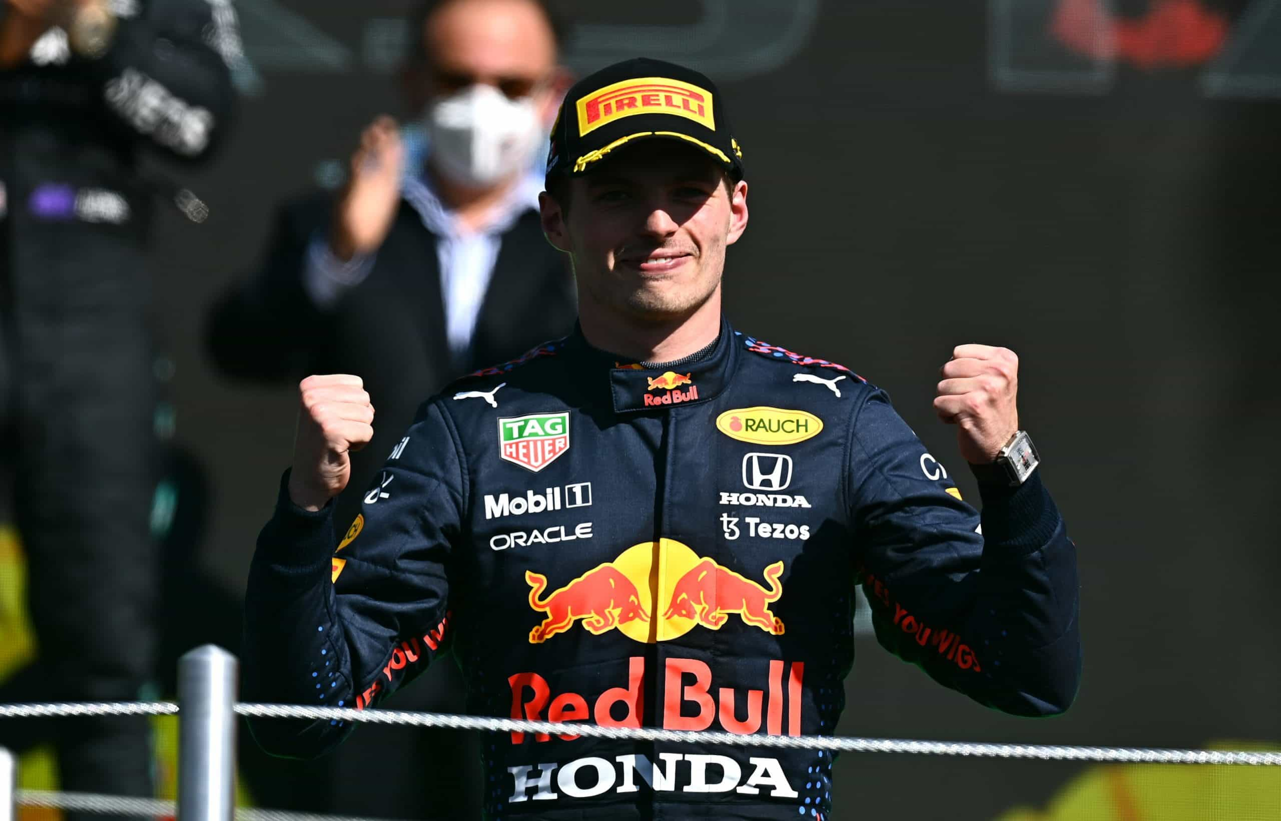 Max Verstappen following victory in Mexico.