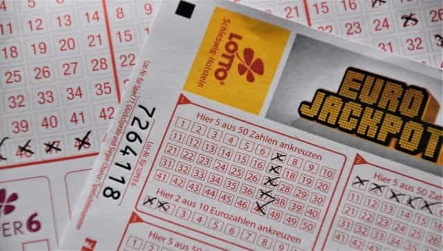 A lottery euro jackpot ticket.