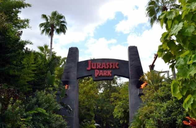 Gate to Jurassic Park theme park.